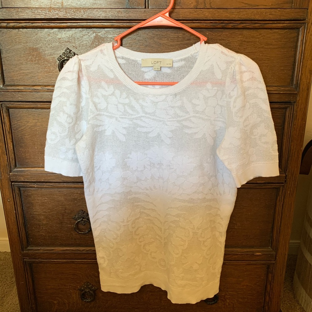 Loft Floral Jacquard Sweater